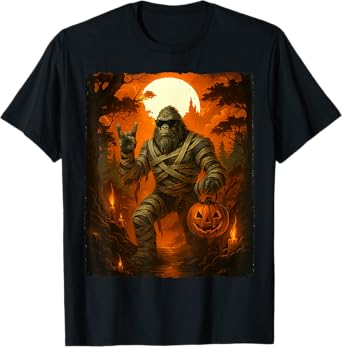 Funny Jack O lantern Mummy Bigfoot Halloween Costumes Mens T-Shirt