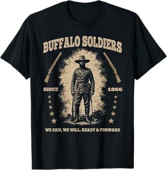 Buffalo Soldiers, African American Buffalo Black Culture USA T-Shirt