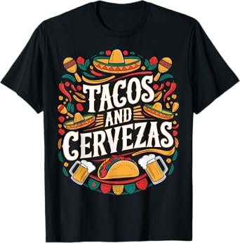 Tacos and Cervezas Mexican Fiesta T-Shirt