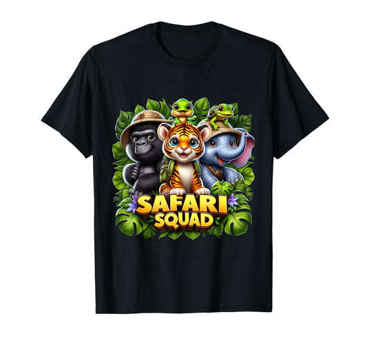 Wildlife Team Safari Squad Animals Wildlife Zoo Sunset T-Shirt