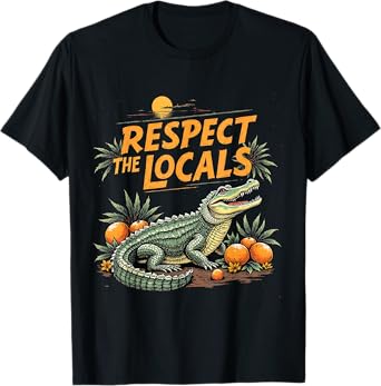 Nature Vibes Respect the Locals Florida Gator Sunset T-Shirt