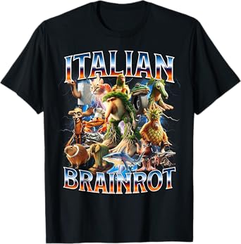 Italian-Brainrot AI Generated Animals Gen Z Men Women Youth T-Shirt