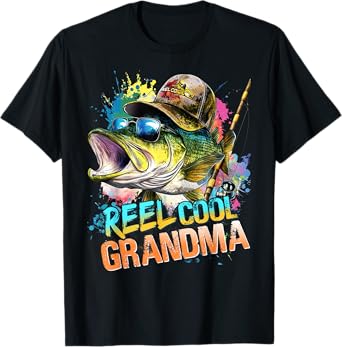 Womens Reel Cool Grandma Fishing Vintage Mothers day T-Shirt