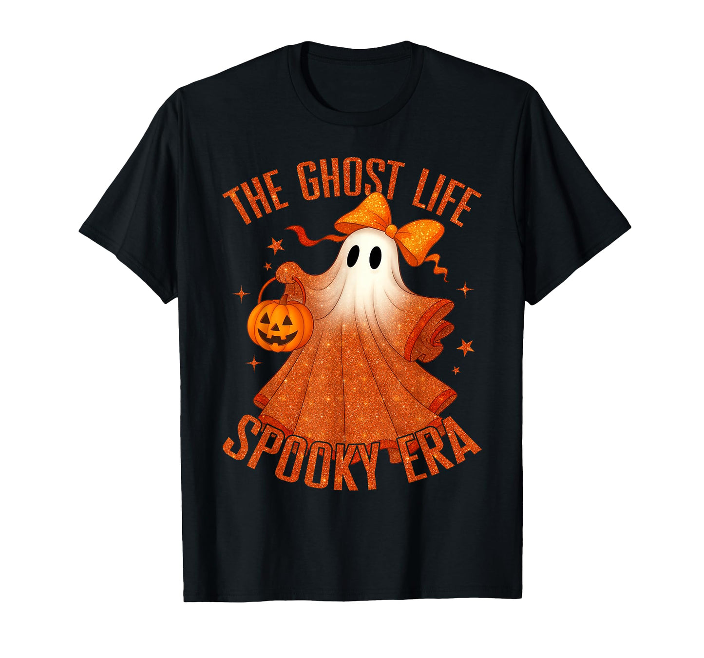 The Ghost Life Spooky Era Halloween Ghost Costume Women Girl T-Shirt