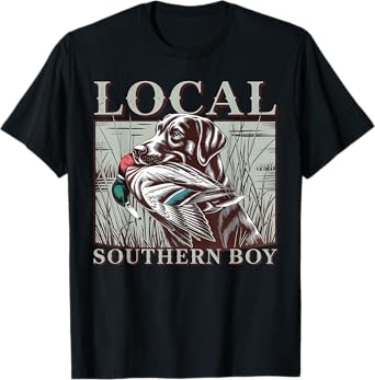 Local Southern Boy Duck Hunting Black Lab T-Shirt