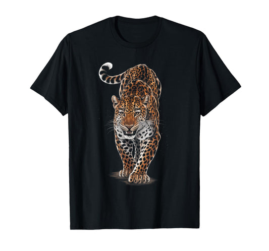 Leopard Portrait Animal Wildlife Art Big Cat T-Shirt for Men Women