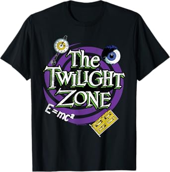 The Twilight Zone Title Halloween Spiral Door Purple T-Shirt