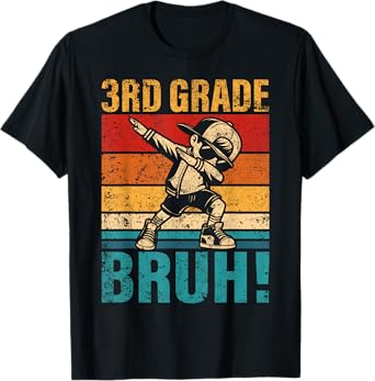 3rd Grade Bruh Dabbing Boy Third Grade Squad Boy Student T-Shirt
