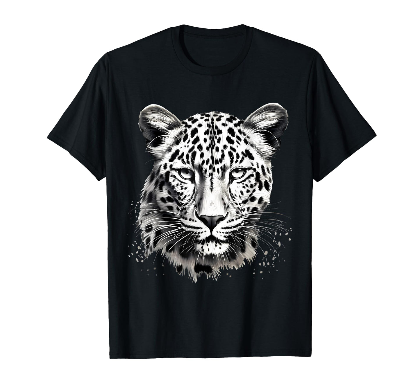 Leopard Drawing Savanna Artwork Nature Wildlife Portrait T-Shirt