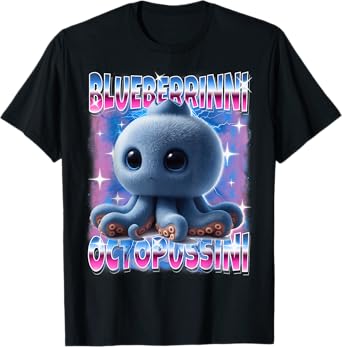Blueberrinni-Octopussini Italian-Brainrot AI Generated Kids T-Shirt