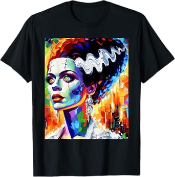 Frankenstein Monster And Bride Halloween Matching Couple T-Shirt