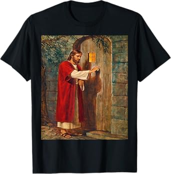 Jesus Christ Knocks On The Door Christian Bible Verses T-Shirt