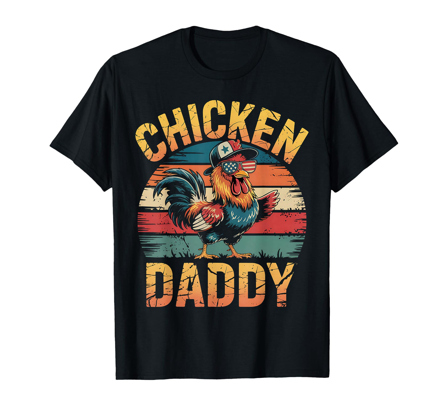 Chicken Daddy Funny Farmer For Men T-Shirt