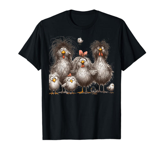 Eagerlys Colorful Funny Chicken Art,for Men Women Kids T-Shirt