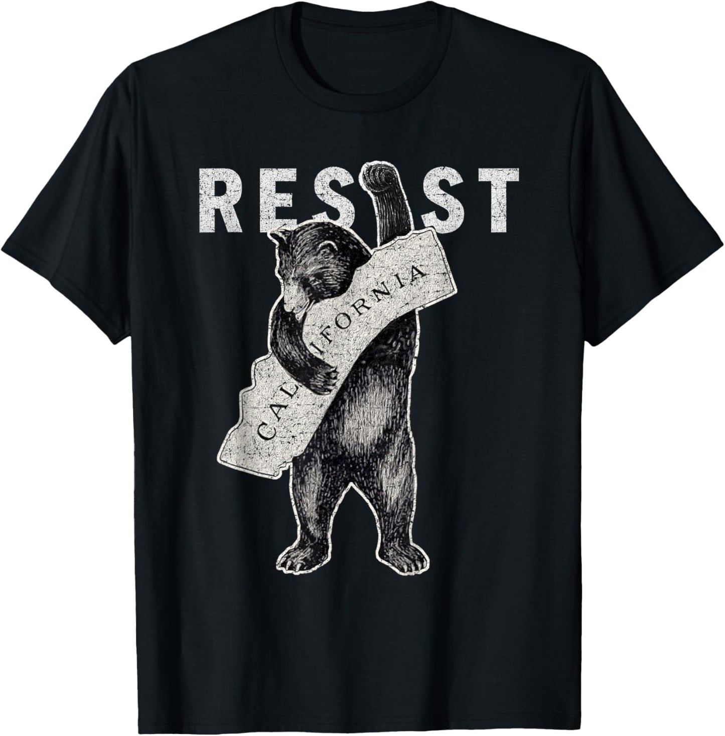 Resistance California Bear Cool Retro Vintage Design T-Shirt