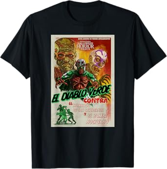 Universal Halloween Horror Nights Lucha Libre Diablo Verde T-Shirt