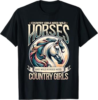 Equestrian Horseback Riding & Country Girls, Horse Lover T-Shirt