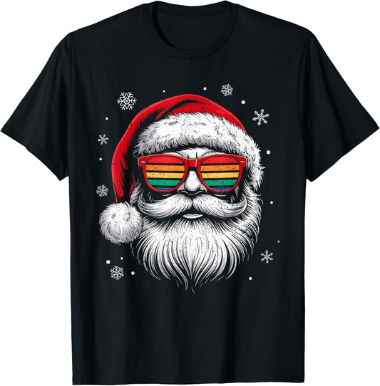 Sunglasses Santa Hat Summer Christmas Xmas In July Men Boy T-shirt