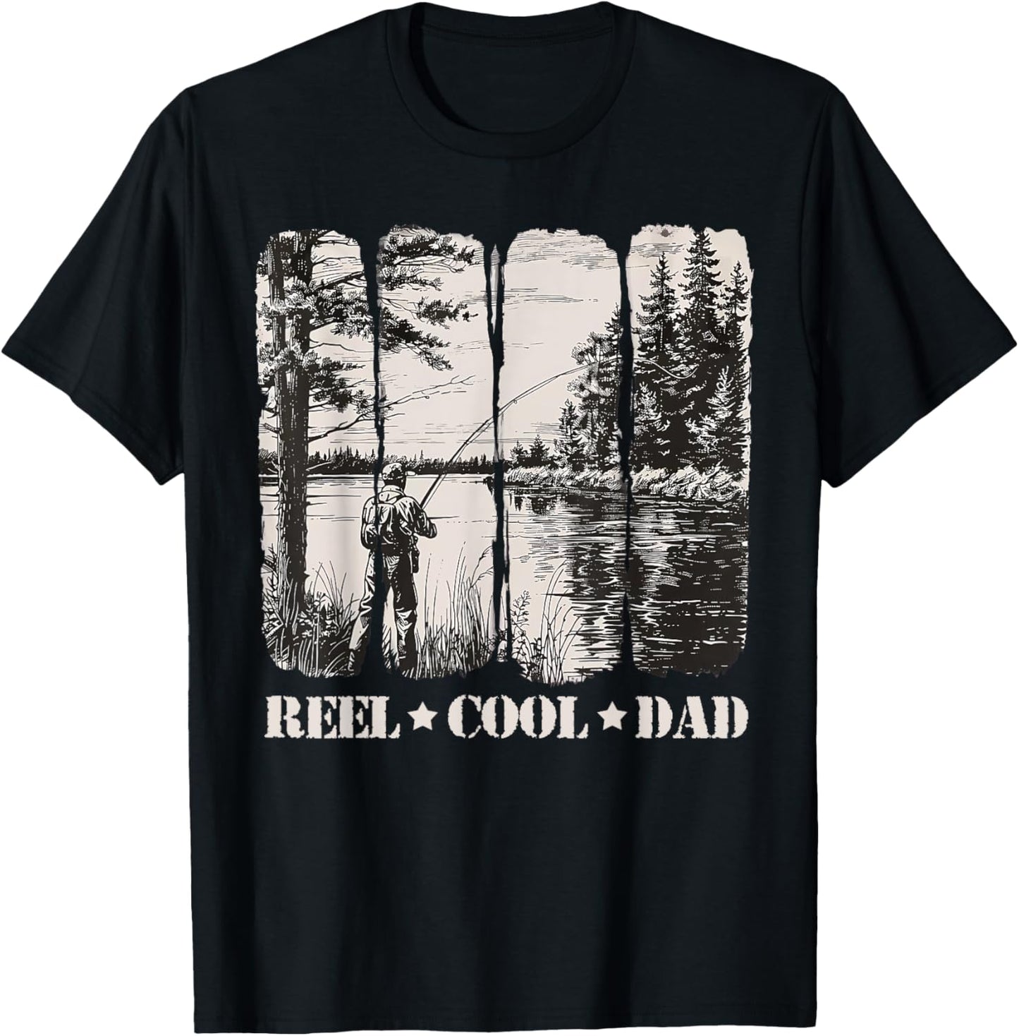 Reel Cool Dad Fisherman Daddy Father's Day Fishing Lovers T-Shirt