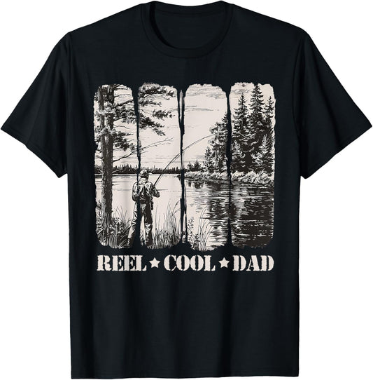 Reel Cool Dad Fisherman Daddy Father's Day Fishing Lovers T-Shirt