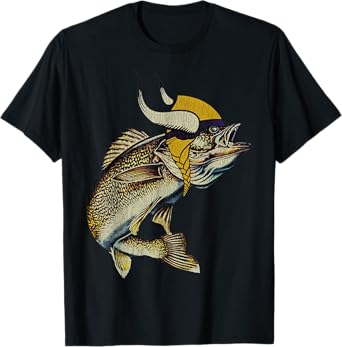 Retro Vintage Minnesota Walleye Fishing Lake Walleye Fishing T-Shirt