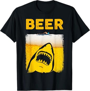 Beer Parody Shark Swimmer Great Funny Gift Beer Lovers T-Shirt
