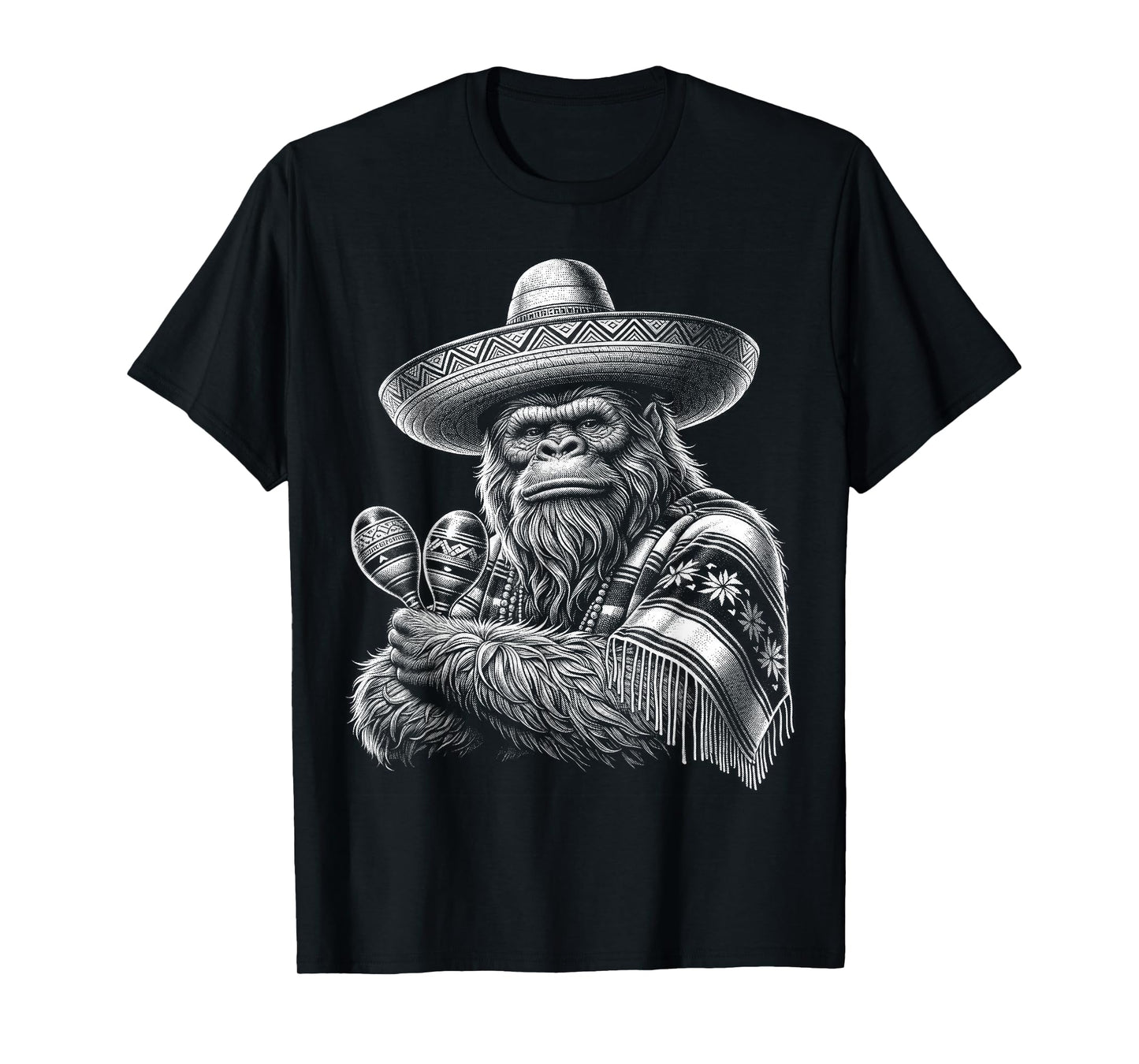 Bigfoot Sasquatch Funny Cryptid Senor Hairyoso Mexican T-Shirt