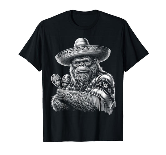 Bigfoot Sasquatch Funny Cryptid Senor Hairyoso Mexican T-Shirt