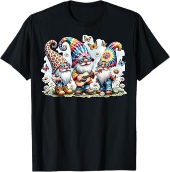 Gnome Lover Peace Sign Tie Dye Hippie Gnome Sweet Gnome T-Shirt