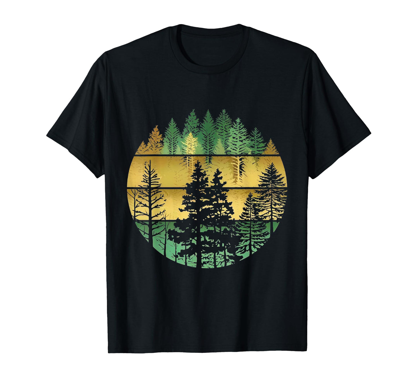 Vintage Wildlife Trees Outdoors Nature Retro Forest Apparel T-Shirt