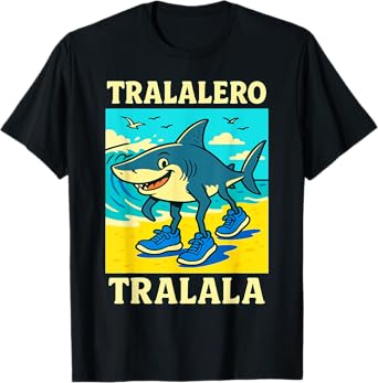 Tralalero Tralala Shark Meme Funny Italian Brainrot T-Shirt