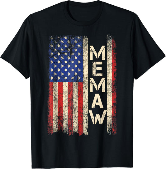 Memaw American Flag Mother's Day For Women T-Shirt