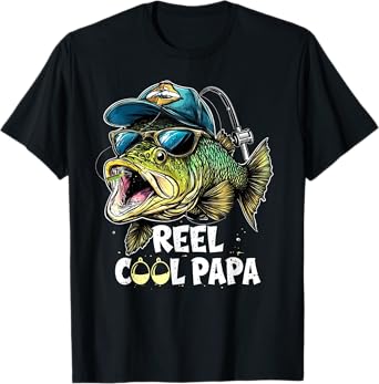 Reel Cool Papa graphic Papa Mens Father's Day T-Shirt