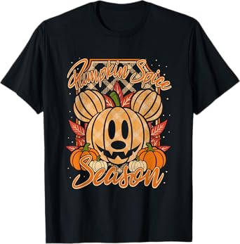 Disney Mickey And Friends Halloween Pumpkin Spice Chest Logo T-Shirt