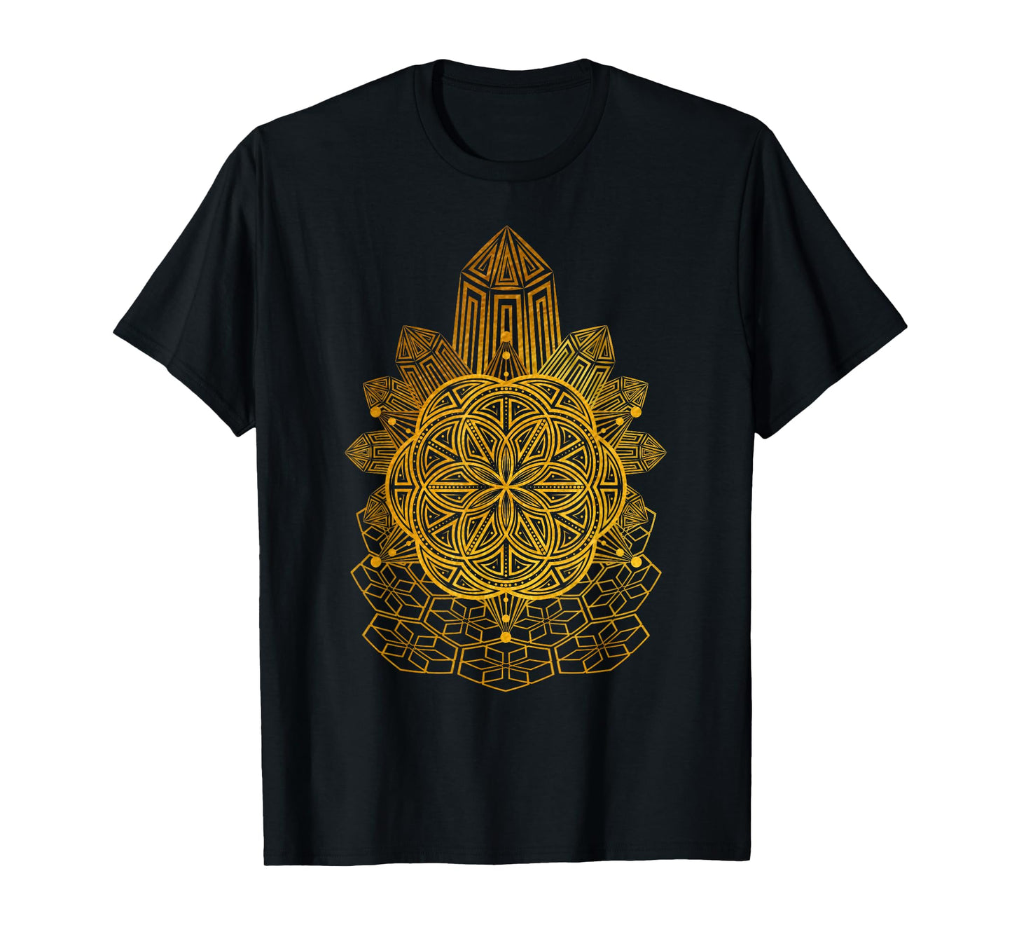 Geometric Tribal Seed Of Life Sacred Geometry Mandala Art T-Shirt