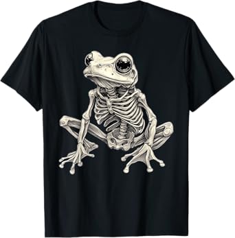 Frog Skeleton Halloween T-Shirt