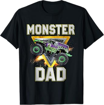 Monster Truck Dad Family Birthday Party Father's Day Gift T-Shirt