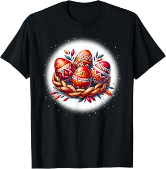 Christ is Risen Greek Russian Eastern Orthodox Pascha Cross T-Shirt