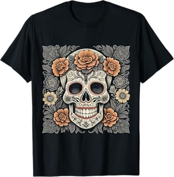 De Los Muertos Day of the Dead Sugar Skull Halloween Women T-Shirt