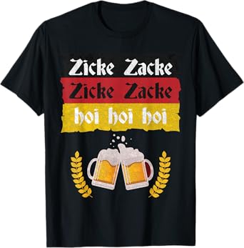 Zicke Zacke Hoi Hoi Oktoberfest Beer Lover Cheer Fun T-Shirt