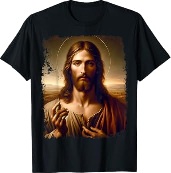 Renaissance Jesus Christ Spiritual Leader Portrait Art T-Shirt