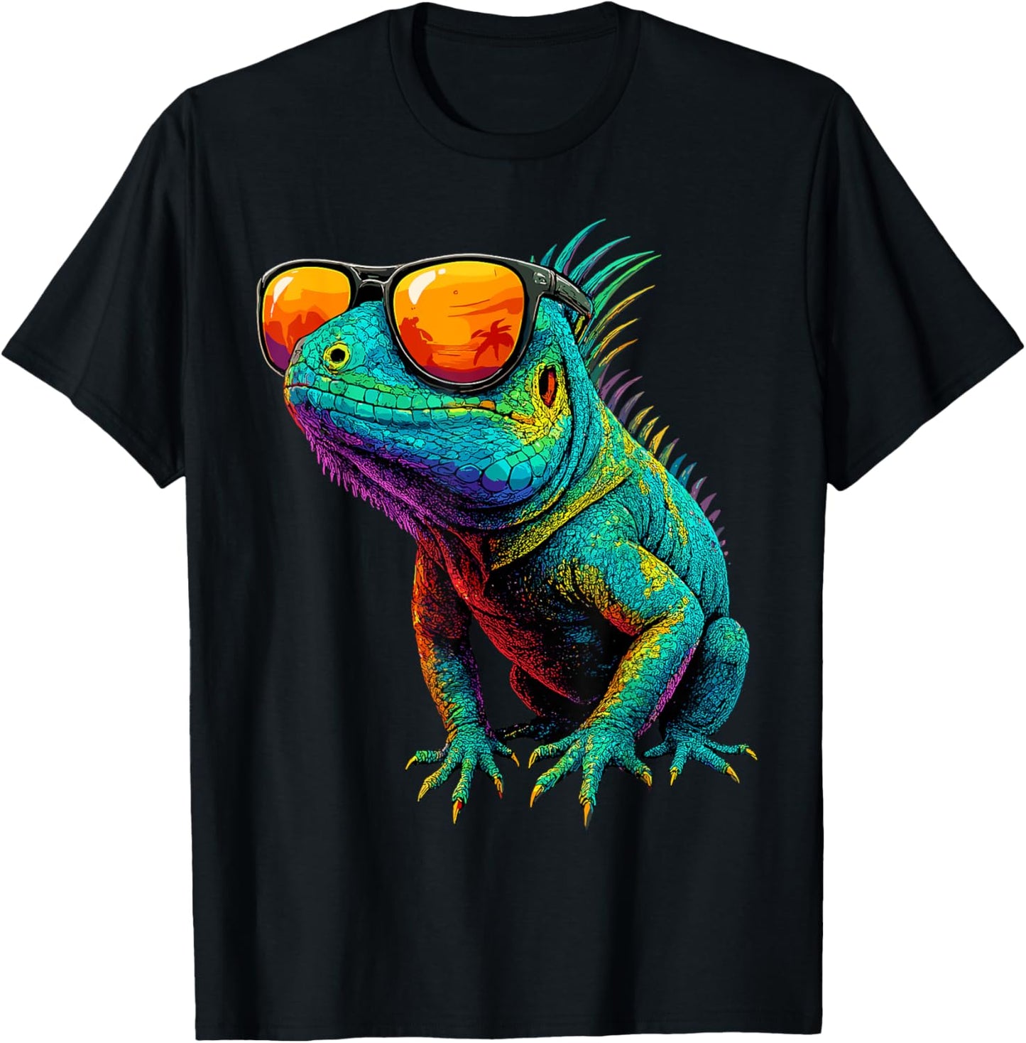 Funny Iguana Lizard With Sunglasses Reptile Lover T-Shirt