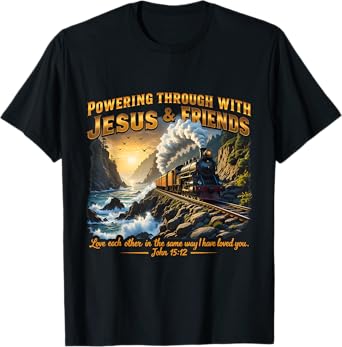 Through With Jesus Trip 2025 VBS Railway Train Ship Ocean T-Shirt