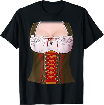 Dirndl Dress Costume DIY Easy Lazy Halloween Oktoberfest T-Shirt