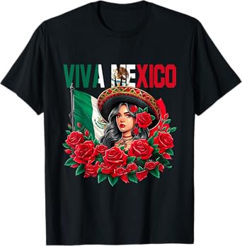 Viva Mexico Mexican Flag Independence Day Women T-Shirt
