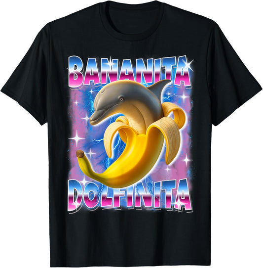Bananita-Dolfinita Italian-Brainrot AI Generated Animals Kid T-Shirt