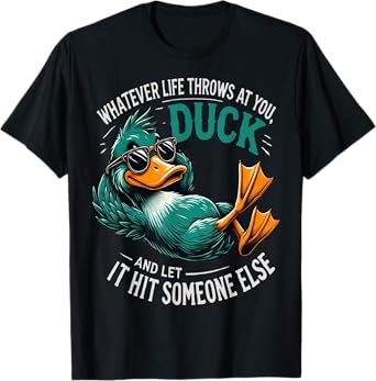 Funny Duck Graphic Tees Men Women Funny Quote Novelty T-Shirt