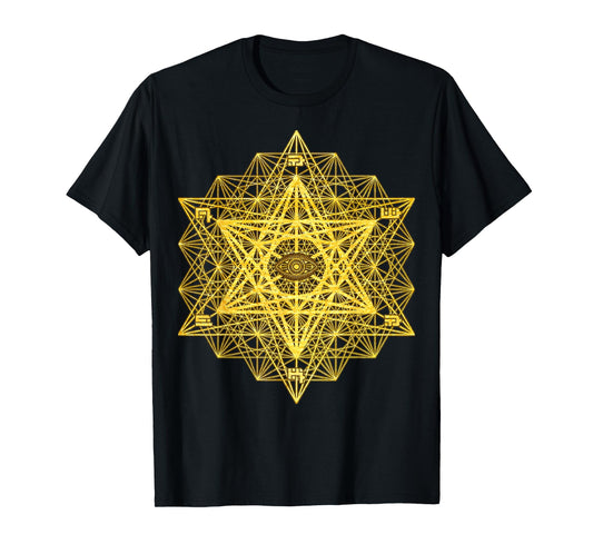 Awaken Third Eye Sacred Geometry Tetrahedron Metatron Cube T-Shirt