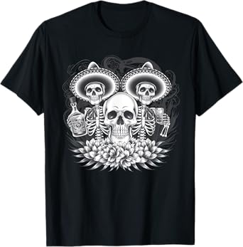 Mexico Vintage Skeleton Tequila Dia De Los Muertos Mexican T-Shirt
