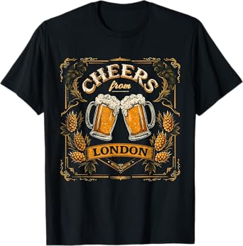London Cheers Beer Vintage UK London Pub London Vacation T-Shirt